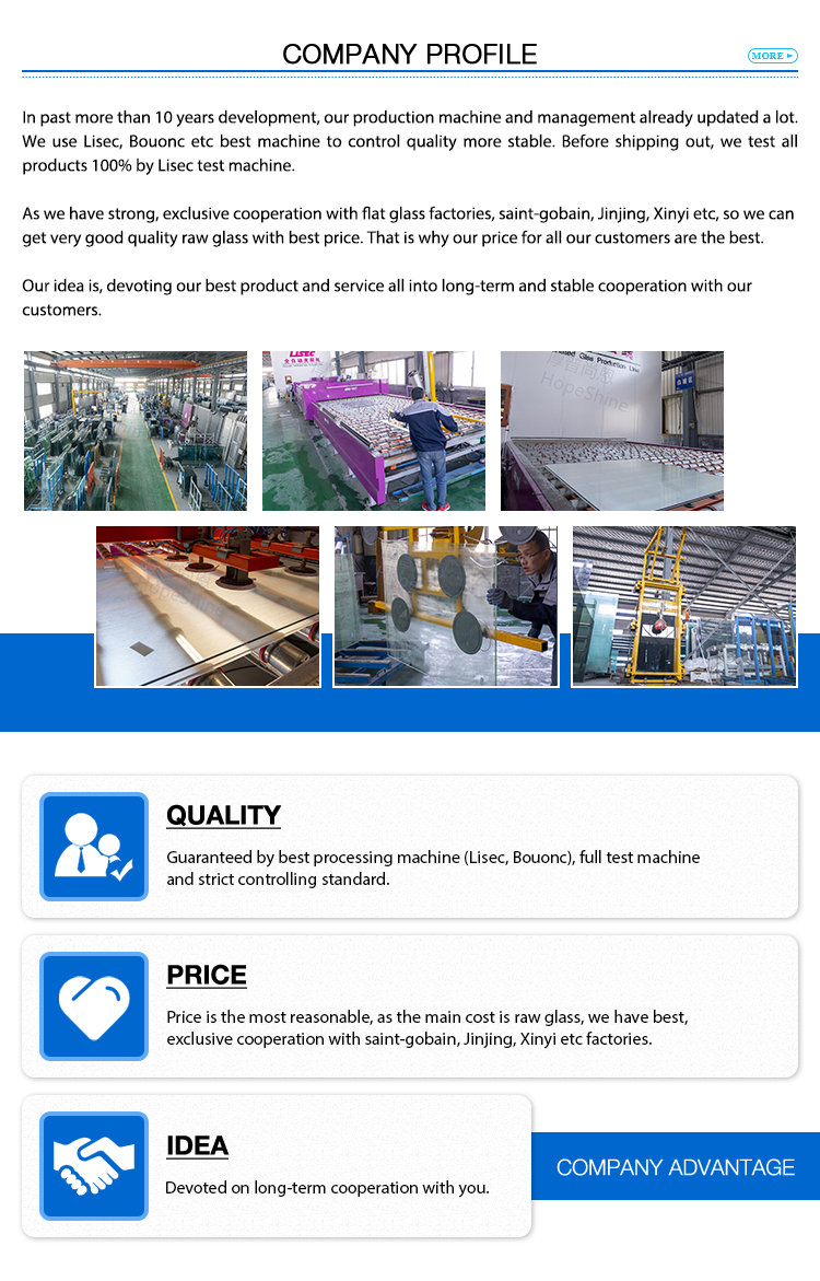 Hot Selling Custom Design 3mm 4mm 5mm 8mm Tempered Glass For Building Railings