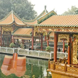 China Classic Terracotta Chinese Temple Roof Tile Glossy Variety of Sizes Colors wholesale