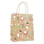 Ultraportable Kraft Paper Christmas Bags