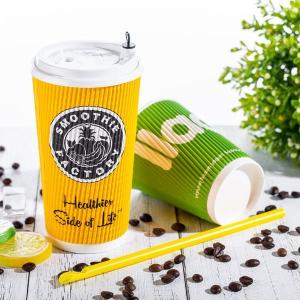 China Ripple Disposable Cups For Hot Drinks , Eco Friendly Disposable Coffee Cups 12oz wholesale