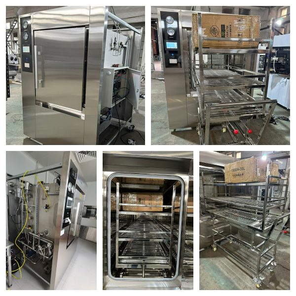 360L Optional Double Door Hospital Use Square Chamber Horizontal Steam Sterilizer