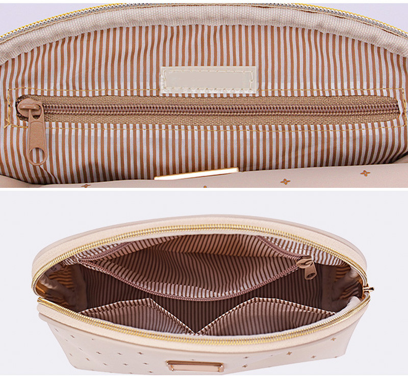 Polyester Customized Shell Shape Blue Toiletry Pouch Bag