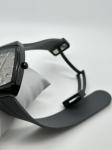 Waterproof Silicone Strap Watch with Leather Band 3ATM Quartz Wrist Watch