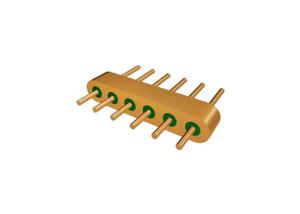 China 6 Pins Hermetic Glass To Metal Seal Connectors Multi-pin Headers Spacing 1.27mm wholesale
