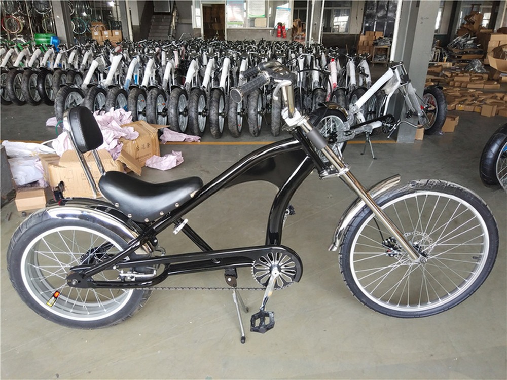 Men's 20-24 Inch Chopper Bike with Fork Suspension and Customizable Options