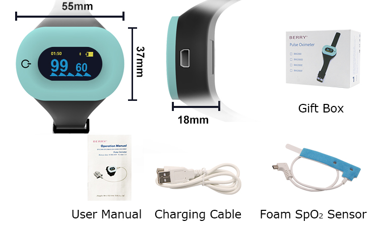 Handy Heart Rate Meter Home Medical Pediatric Sleep Apnea Monitoring Oximeter