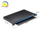 Cold Rolled Steel 1U 19" SC Fiber Optic Patch Panel 24 Port