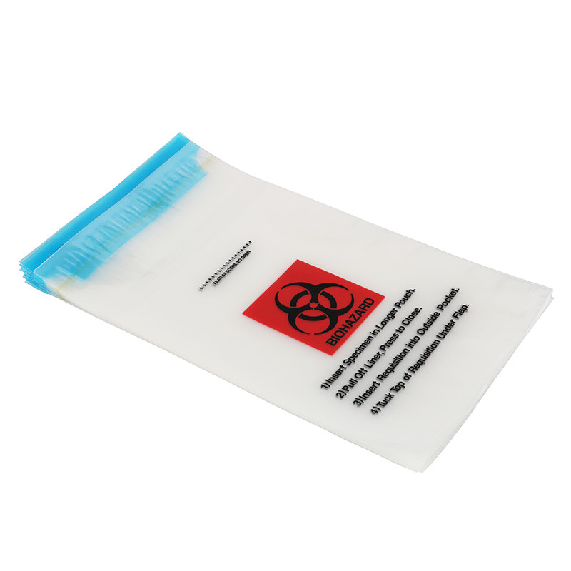 Resealable Clear LDPE Medical Plastic Bag For Laboratory Biohazard