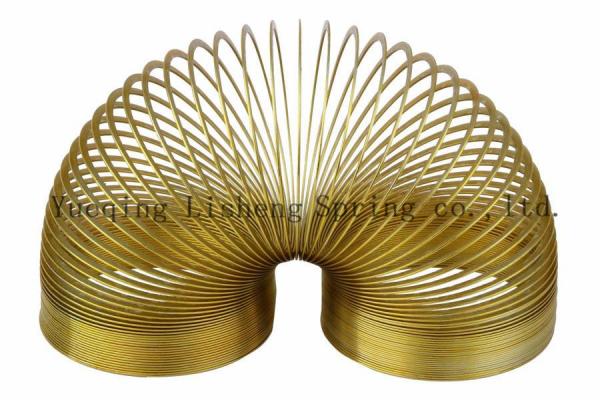 Lovely Design Metal Springy Spring Yellow Color Carbon Steel / Stainless Steel