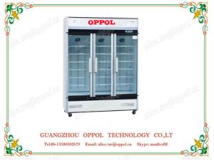 China OP-712 Triple Glass Door 304 Stainless Steel Interior Pharmacy Storage Cooler wholesale