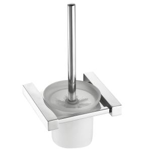 China Sus304 Stainless Steel Toilet Brush Holders Glass Rust Resistance Polished wholesale