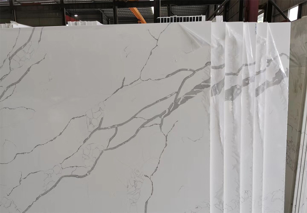 Gray Vein Calacatta Gold Marble 72"x 36" Artificial Quartz Stone