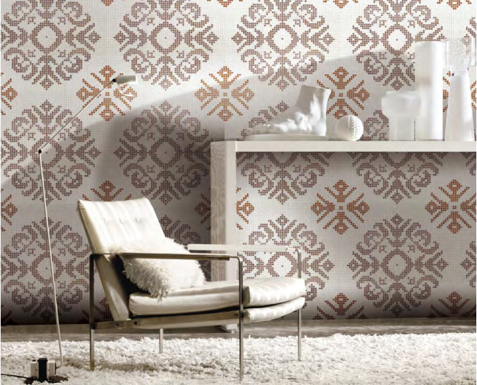 Classic mosaic design recycled glass mosaic pattern for commercial building decoration