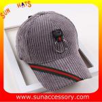 QF17046 Sun Accessory customized corduroy baseball cap, embroidered logo on the