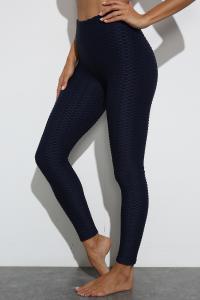 China Navy High Waisted Yoga Pants Womens Cropped Fitness Leggings wholesale