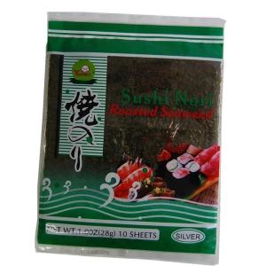 China Dark Green 10 Sheets Yaki Nori Seaweed sushi nori sheets 19*21CM wholesale