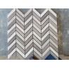 White Arrows Marble Mosaic Tile For Hotel / Restaurant Bathroom Wall for sale