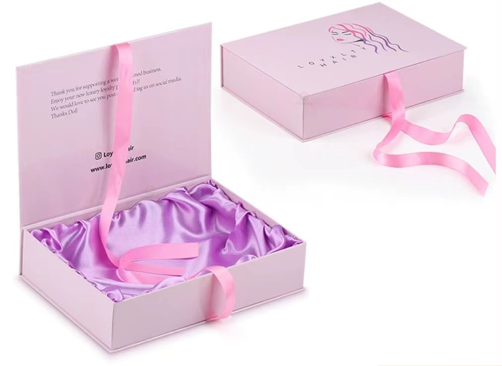 Custom Paperboard Make Up Packaging Case Wig Cosmetic Container Package Box with Foam Insert
