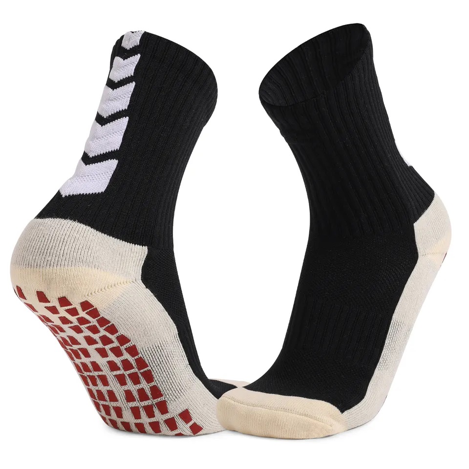 Custom Sports Breathable Non Slip Soccer Knitting Anti Slip Youth Grip Football Socks
