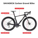 SAVA Carbon Fibre Gravel Bike , 47cm Hydraulic Brakes Road Bike