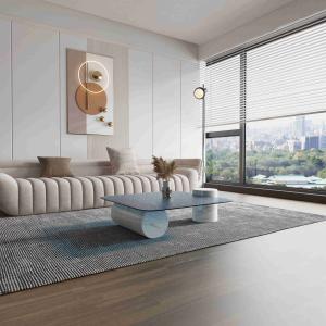 China Light Luxury Marble Round Coffee Table Creative Living Room High End Designer Style wholesale