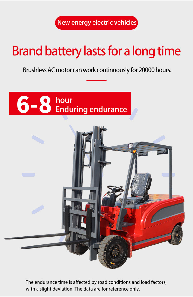 2.5 Ton Electric Forklift With 48V Battery 5m Max Lifting Height And 2.5m Turning Radius