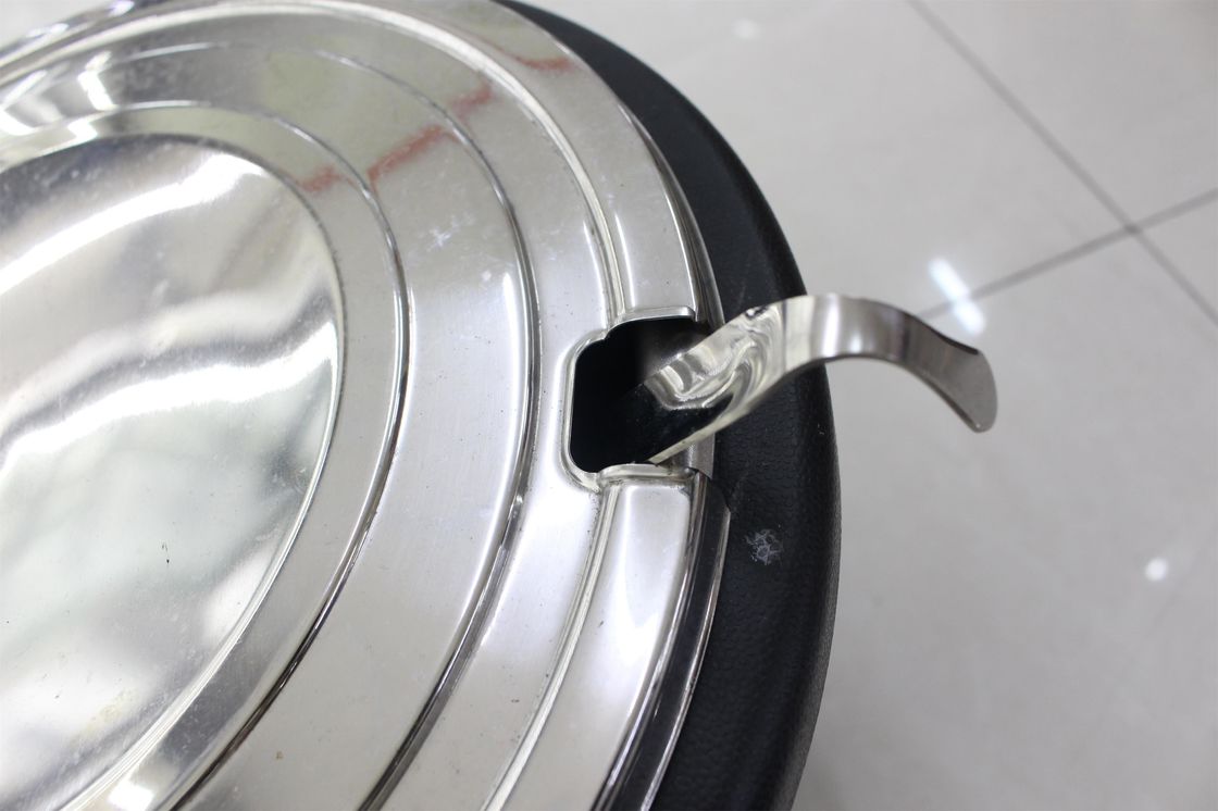 Black Color Electric Soup Warmer / Stainless Steel Cover Single Phase 220V Volt