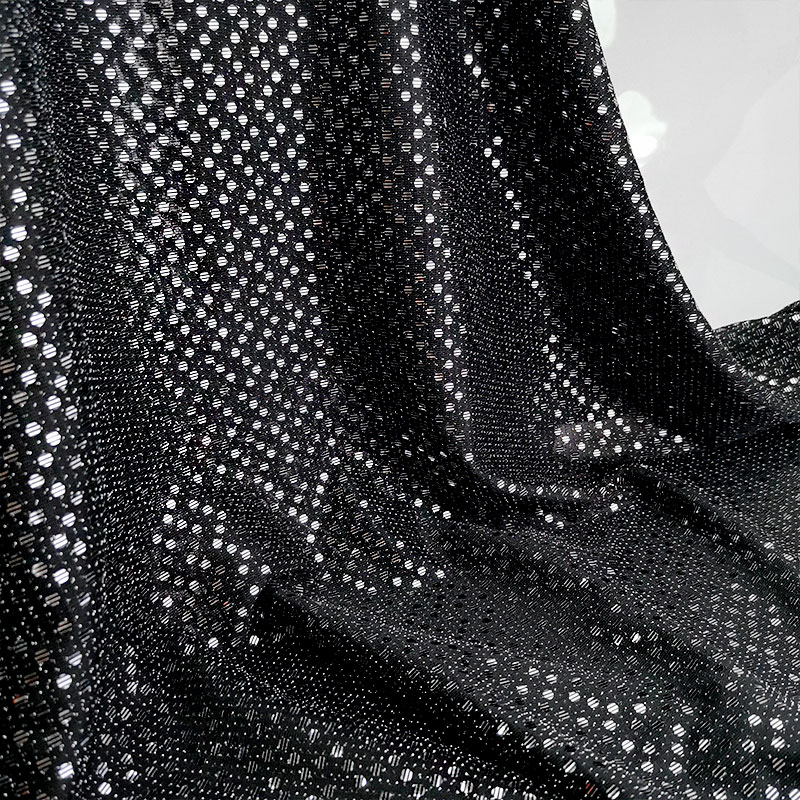 148cm 145gsm Polyester Lurex Spandex Glitter Metallic Fabric For Garment
