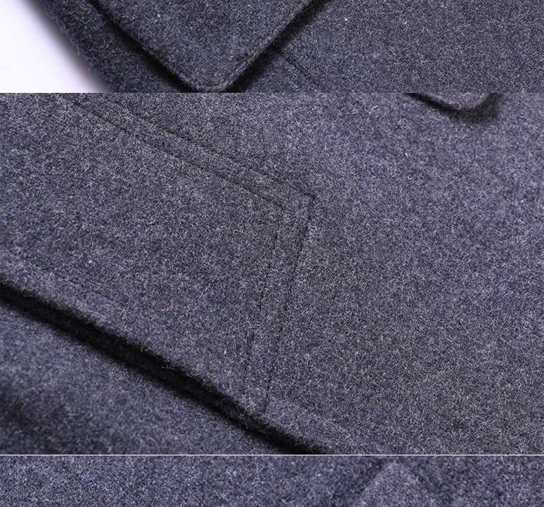 Wholesale Long Overcoat Single Windbreak Jacket Utility Trench Breasted Chaqueta Hombre Solid Color Men Coat