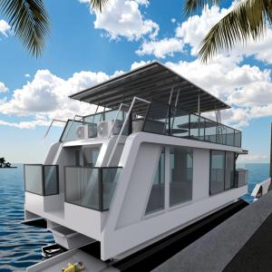 China Luxury Aluminum Pontoon Houseboat 16 People For Relaxation And Entertainment wholesale