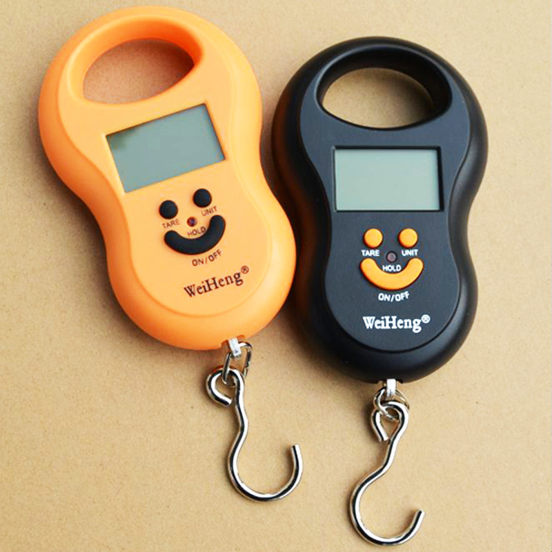 Orange Portable Electronic Luggage Scale With Over Load Indication