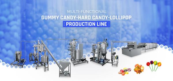 Fruit Jelly Gummy Hard Candy Lollipop Production Line, Jelly Gummy Hard Candy