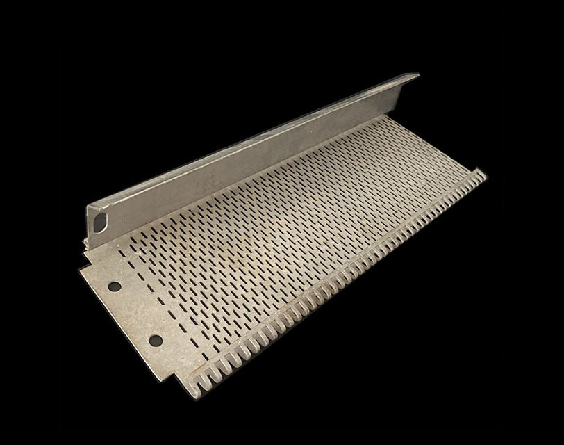 Industrial Tunnel Furnace Metal Stainless Steel 304 Baffle Plate Link Chain Perforated Plate Conveyor Mesh Belt ss316