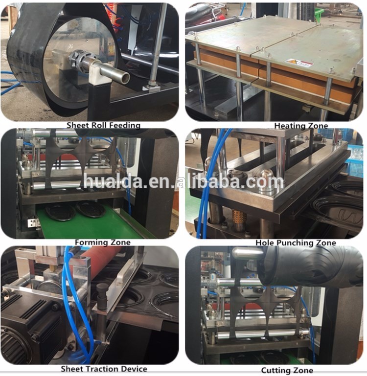 Plastic dome lid cover thermoforming machine for paper food box
