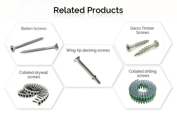 Torx Wood Screw Flat Countersunk Head Knurled Shank Wood Screws
