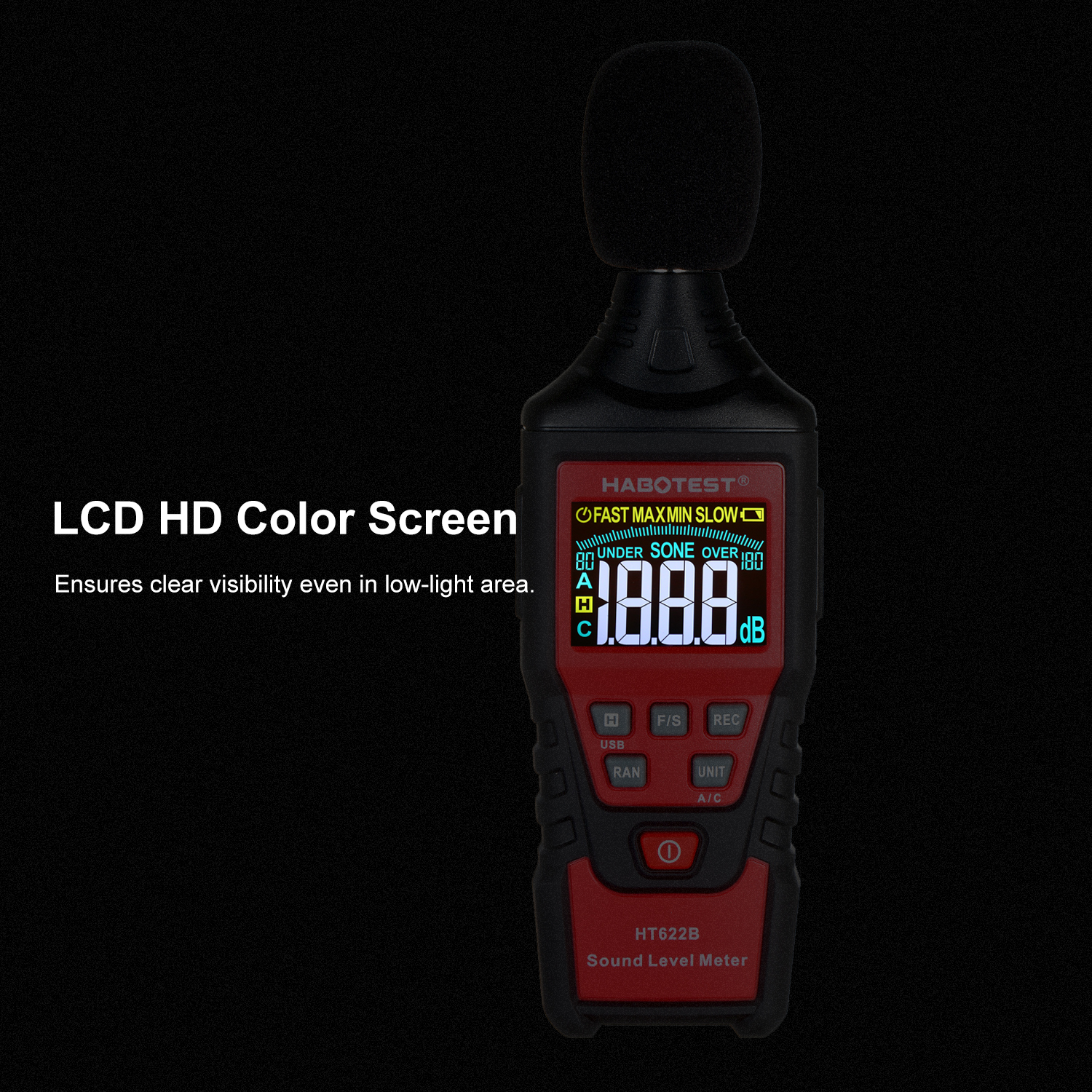 100dB Digital Decibel Meter , 110dB Digital Noise Meter