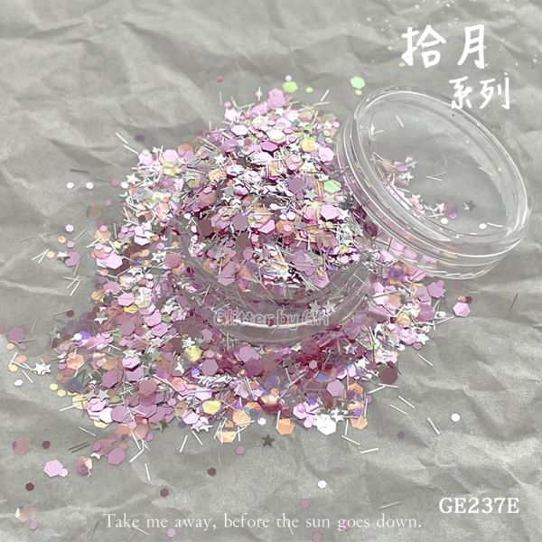 ODM Halloween Sequin Mix Chunky Hexagon Glitter Powder For Glass Tumbler