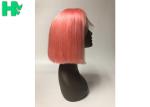 HF Peruvian Virgin Natural Human Hair Wigs , Lace Frontal Silky Straight Wave
