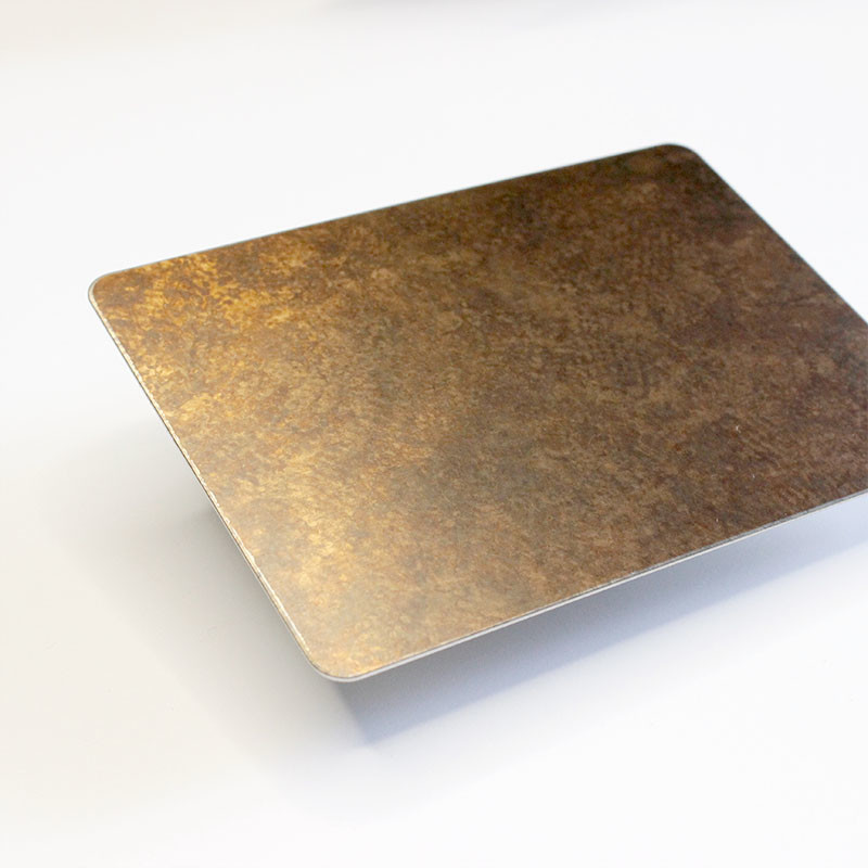 201 Color Copper Antique Etched Stainless Steel Sheet 0.3mm For Fabrication