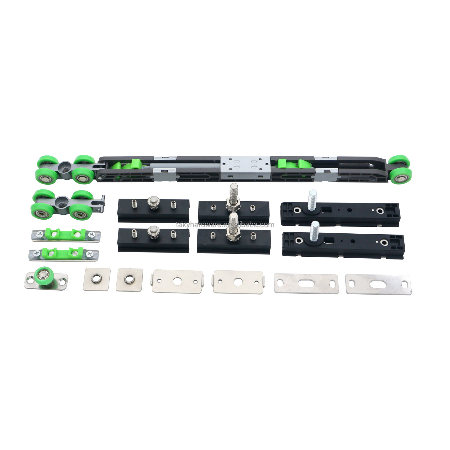 Sliding Wardrobe Wheel Hardware Long Life Double Soft Closing Door Pulley Damper Rollers