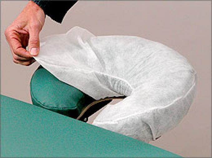 Nonwoven Disposable fitted face cradle cover,disposable beauty face rest cover for massage,Disposable Fitted Face Rest C