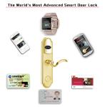 Durable Mobile Operated Door Lock Stainless Steel Panel Type For Apartment Hotel