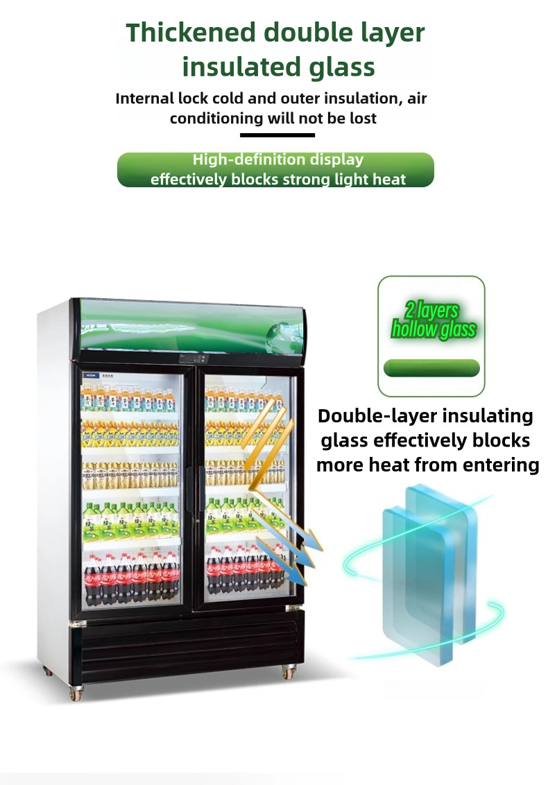110V/60HZ Voltage Commercial Refrigerated Drinks Display Case with R290a Refrigerant