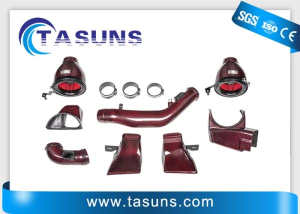 Quality Red Carbon Fiber Intake System With Kevlar Fabric for sale