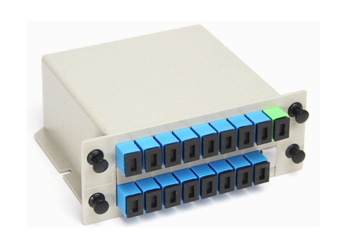 Singl Mode16 Ports Fiber Optic Cassette Splitter SC Connector 1X16 ABS