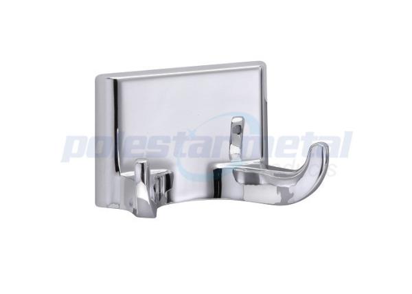 Hospital Bathroom Hardware Accessories 2-1/2" Width Polished Chrome Double Robe