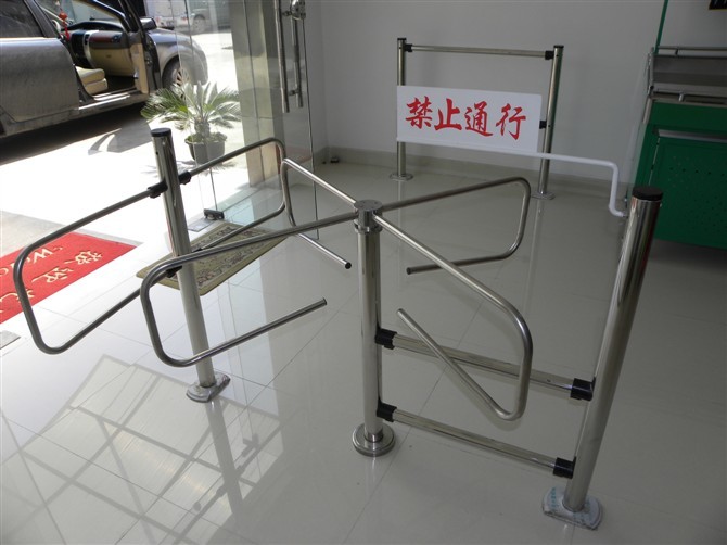 Supermarket Gate Four Arm Turnstile Tunrstile QSJCKQ Supermarket Security Access shop security gate/ security fence