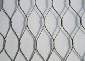 China Red PVC Coated Zoo Aviary Netting 1.5mm Stainless Steel Ferrule Rope Mesh wholesale