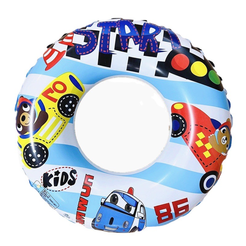 0 to 24 Months Age Range Inflatable Swim Rings Cute Pattern Design for Kids' Pool Fun