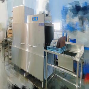 China 380V 24KW Industrial Dish Washing Machine Tunnel Professional Dishwasher Machine wholesale